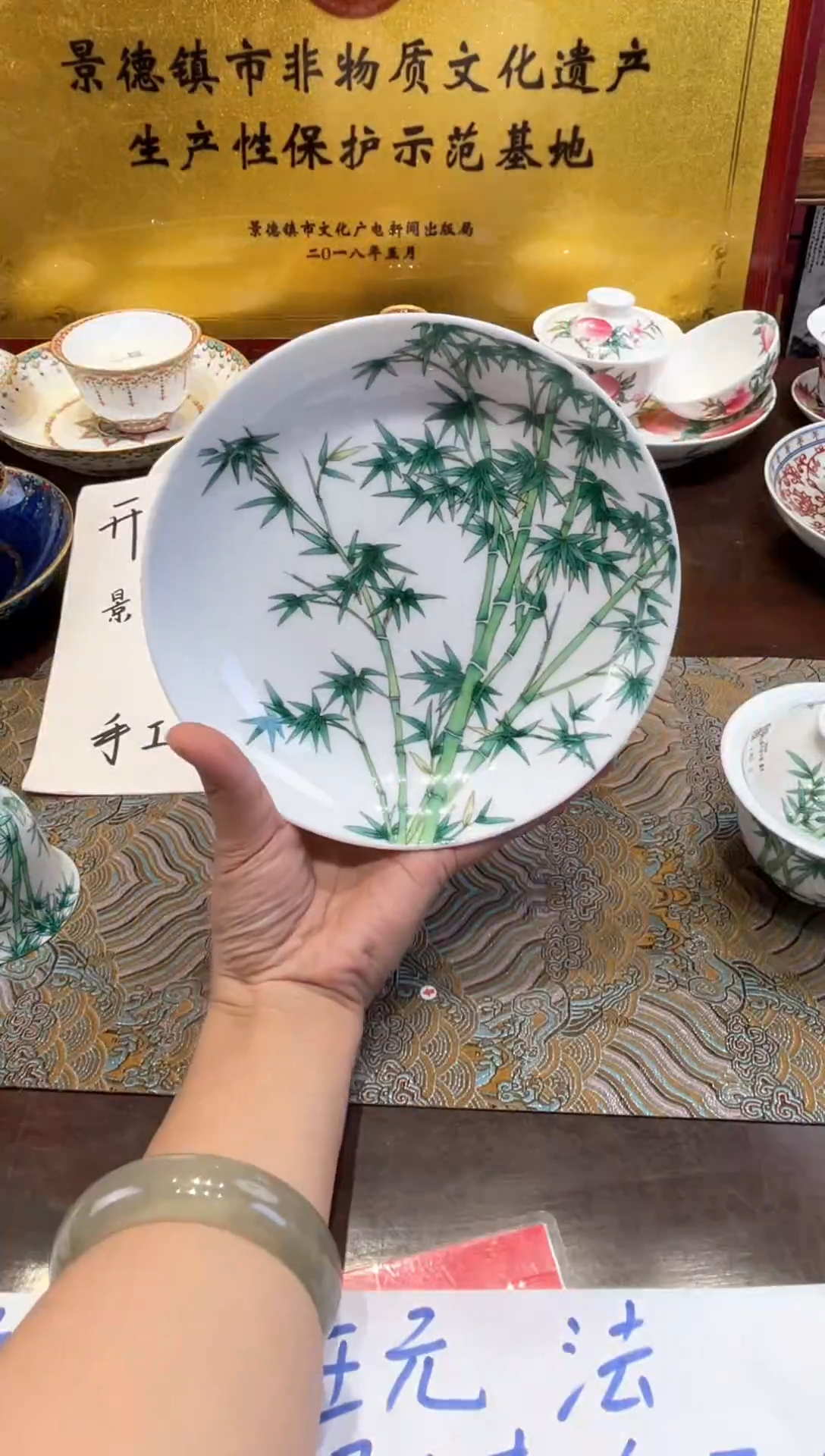 盖碗景德镇手工手绘陶瓷