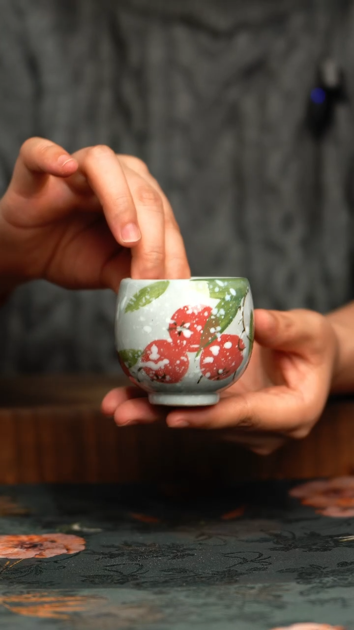 杯釉下彩手工手绘同款陶器