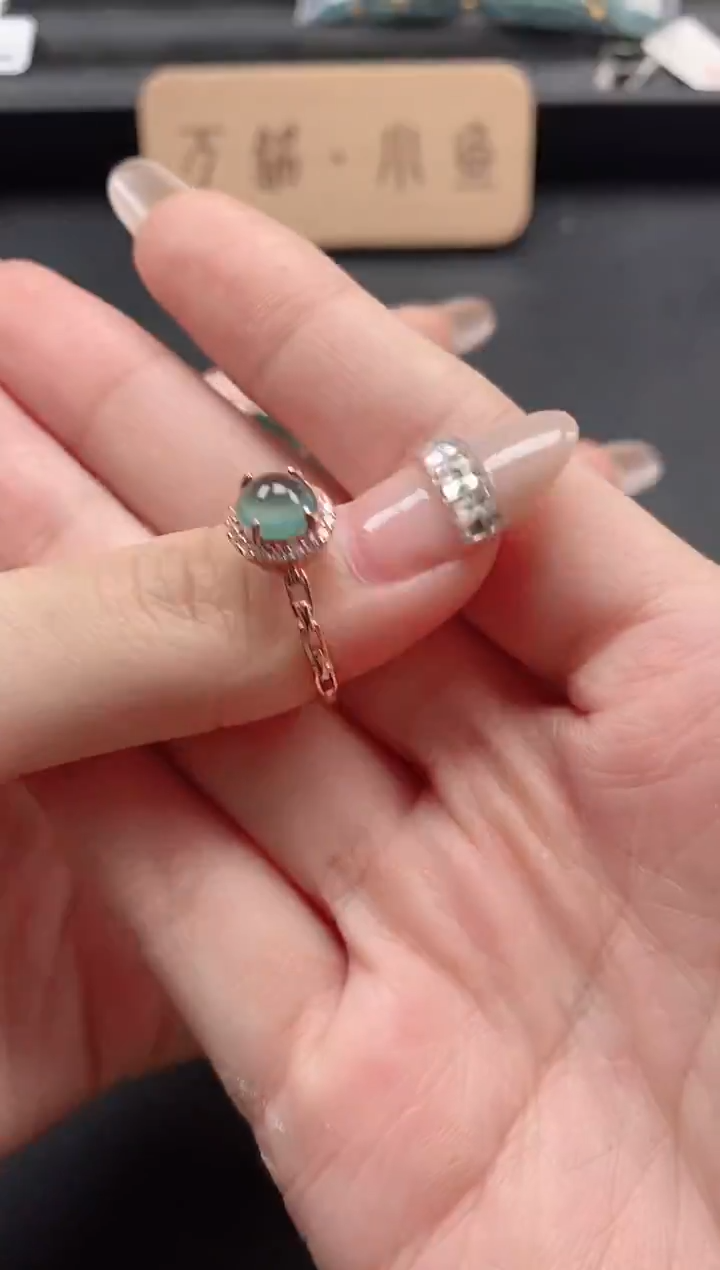 银S925镶嵌戒指翡翠51151