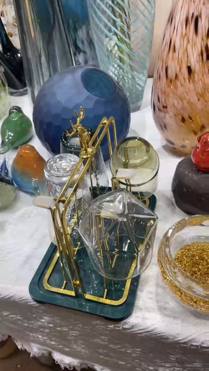 【闪购商品】玻璃4支杯子不含杯架