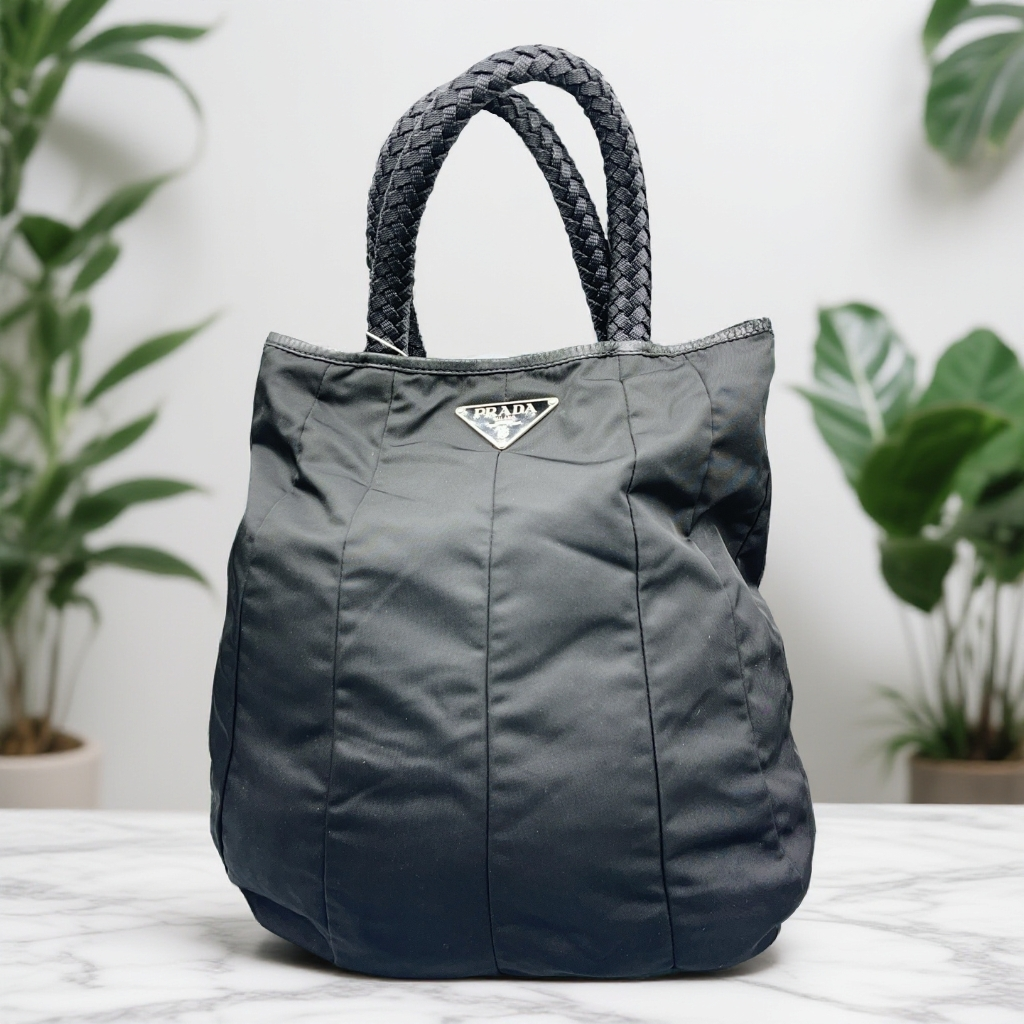 95新 Prada/普拉达  黑色手提托特包 1639 4061 