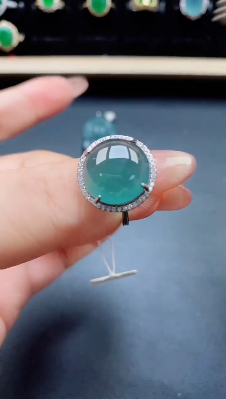 翡翠戒指银S925镶嵌321321