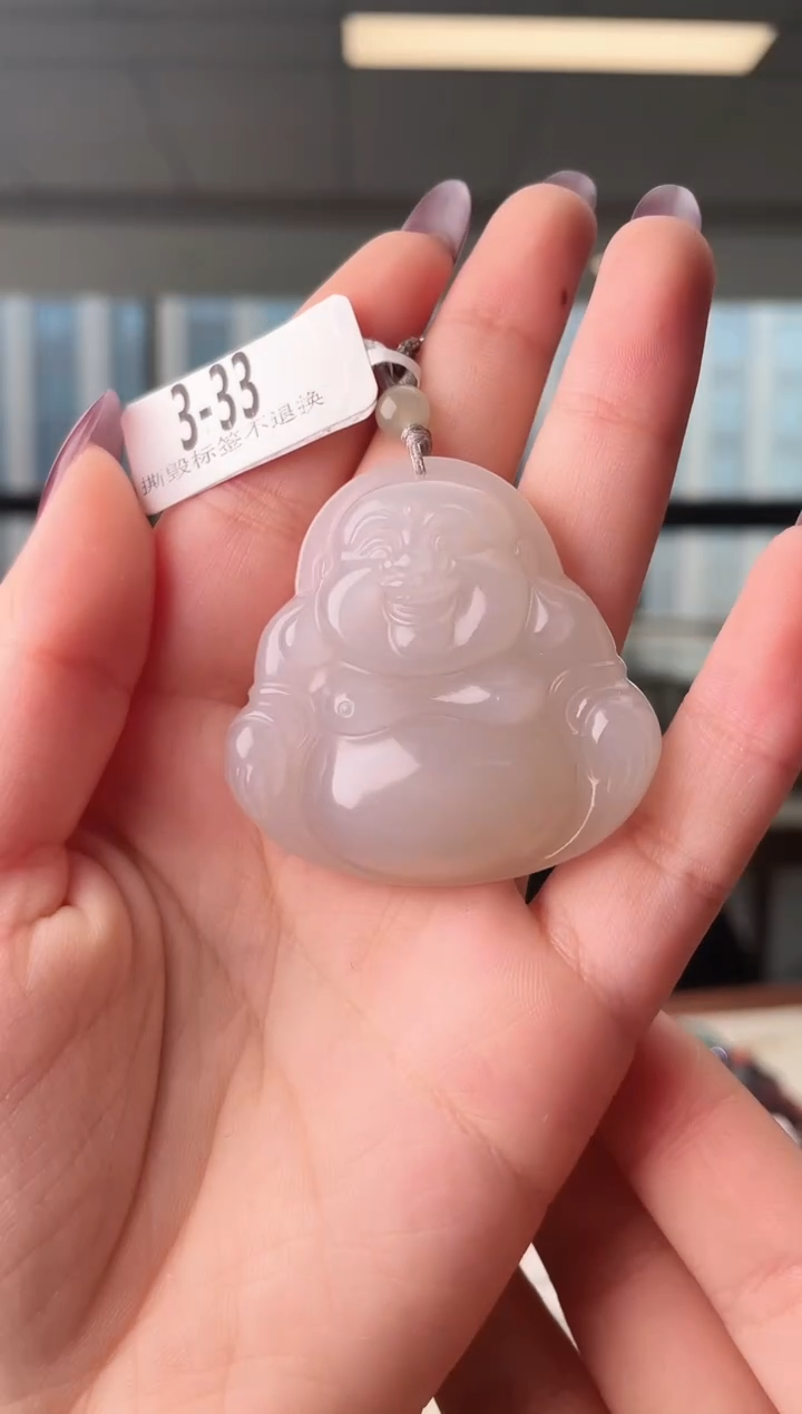 颈饰未镶嵌和田玉佛公 33
