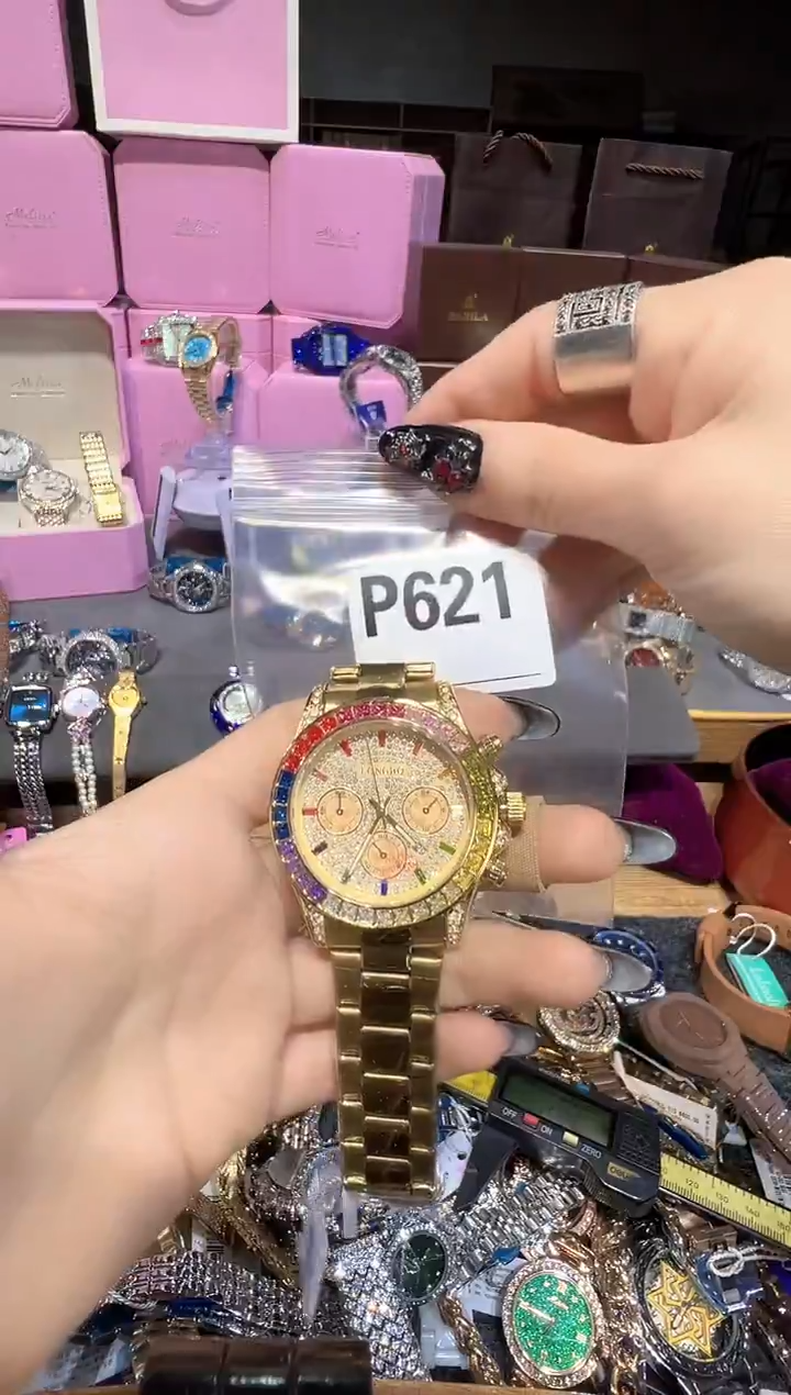 石英机芯不锈钢不锈钢直播定闪专用