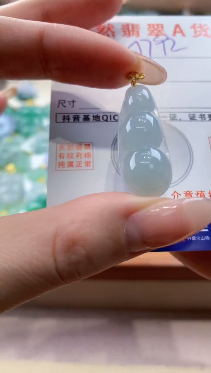 颈饰未镶嵌翡翠天然翡翠挂件 