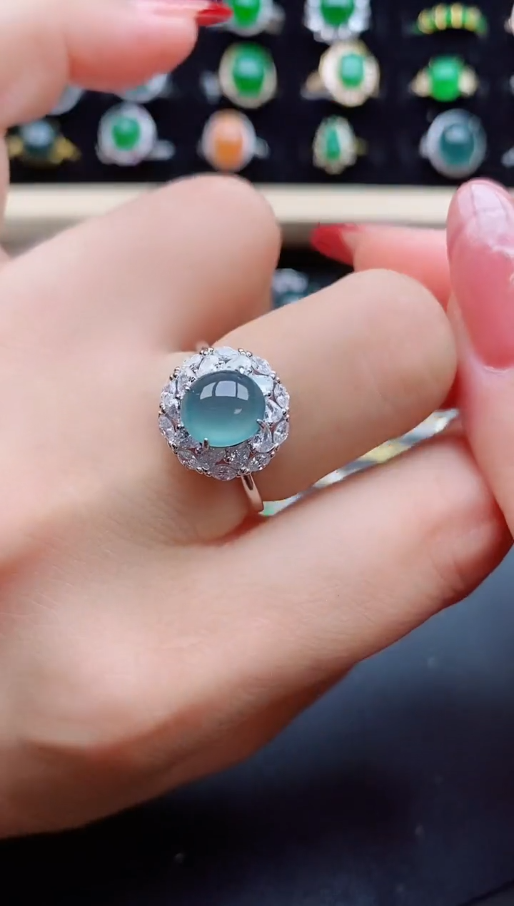 【闪购商品】翡翠戒指银S925镶嵌321321