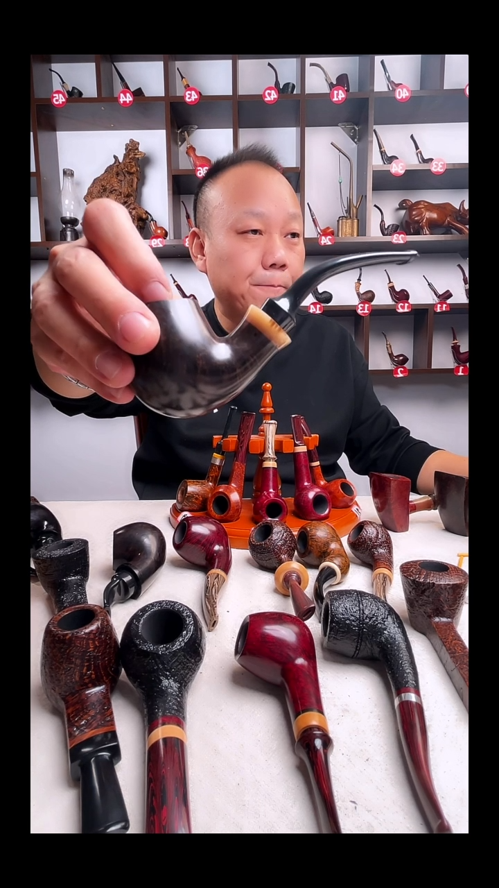 意大利石楠木手工打磨烟斗
