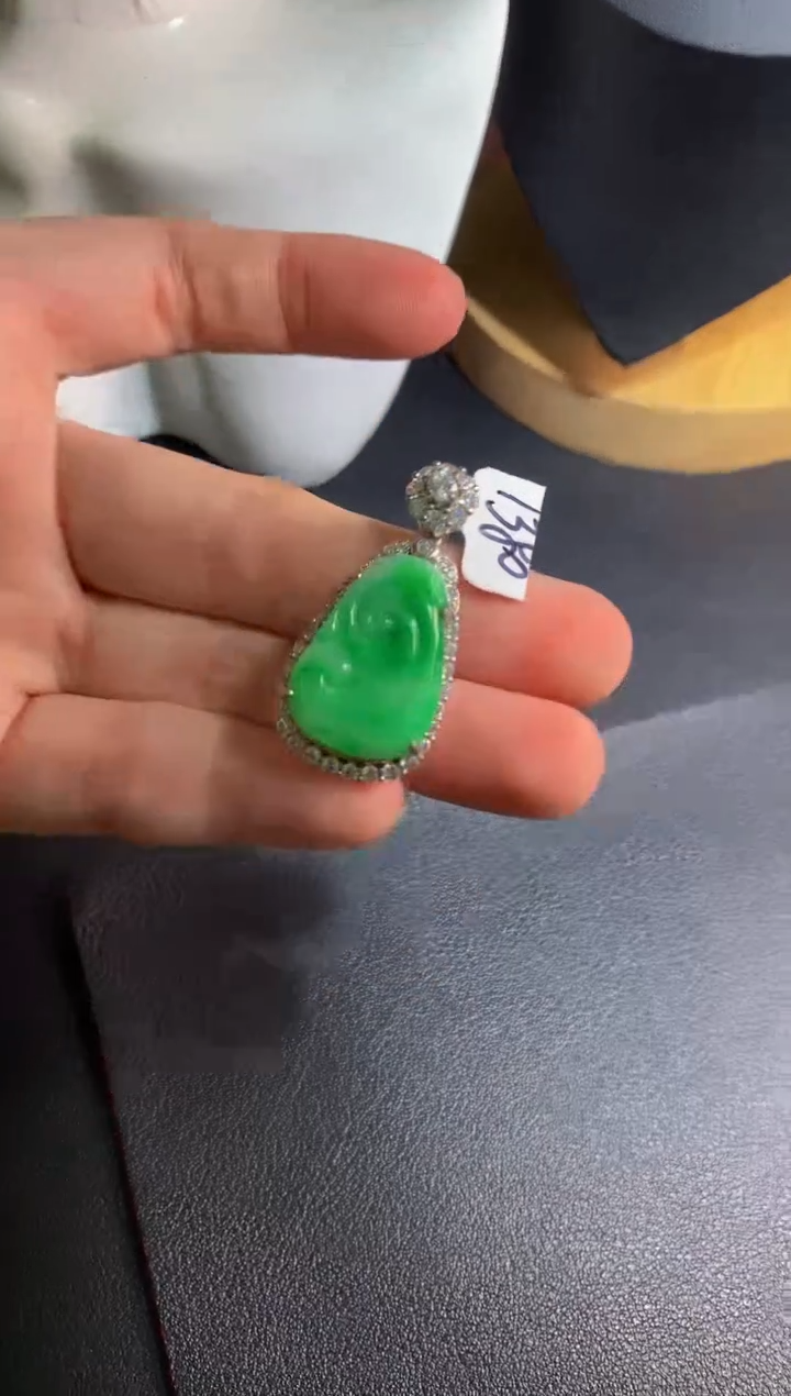 颈饰银S925镶嵌翡翠翡翠