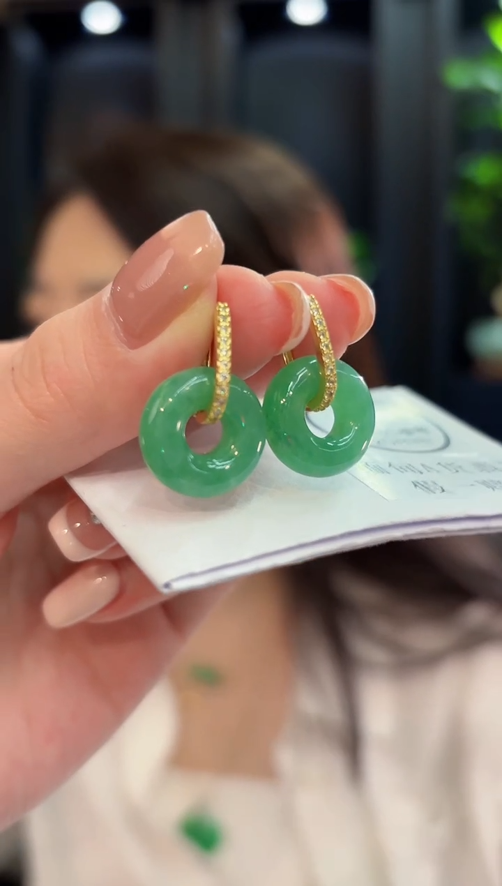 未镶嵌翡翠耳饰 含小耳包/多样性发货/一对