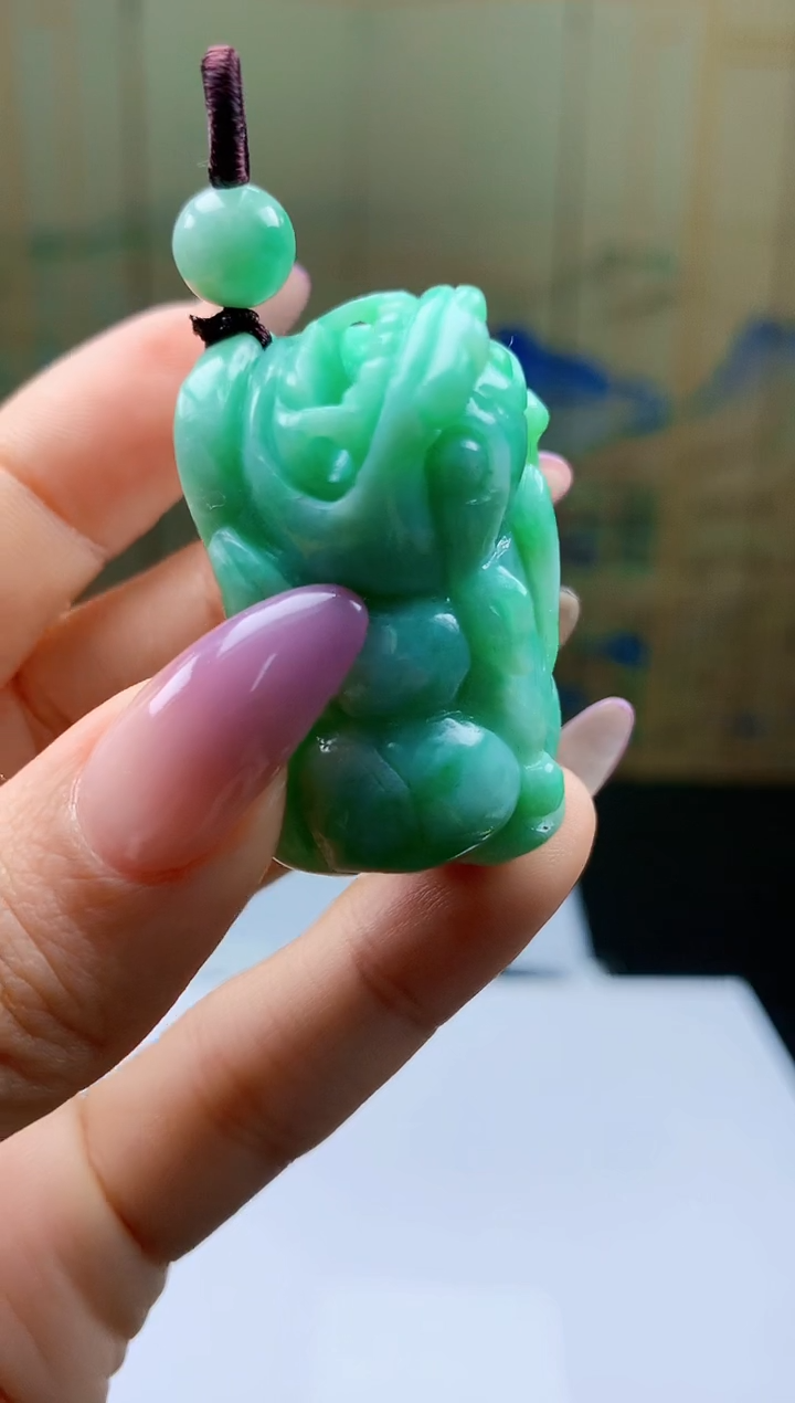 【闪购商品】定制翡翠未镶嵌4812ty-毛货挂件45