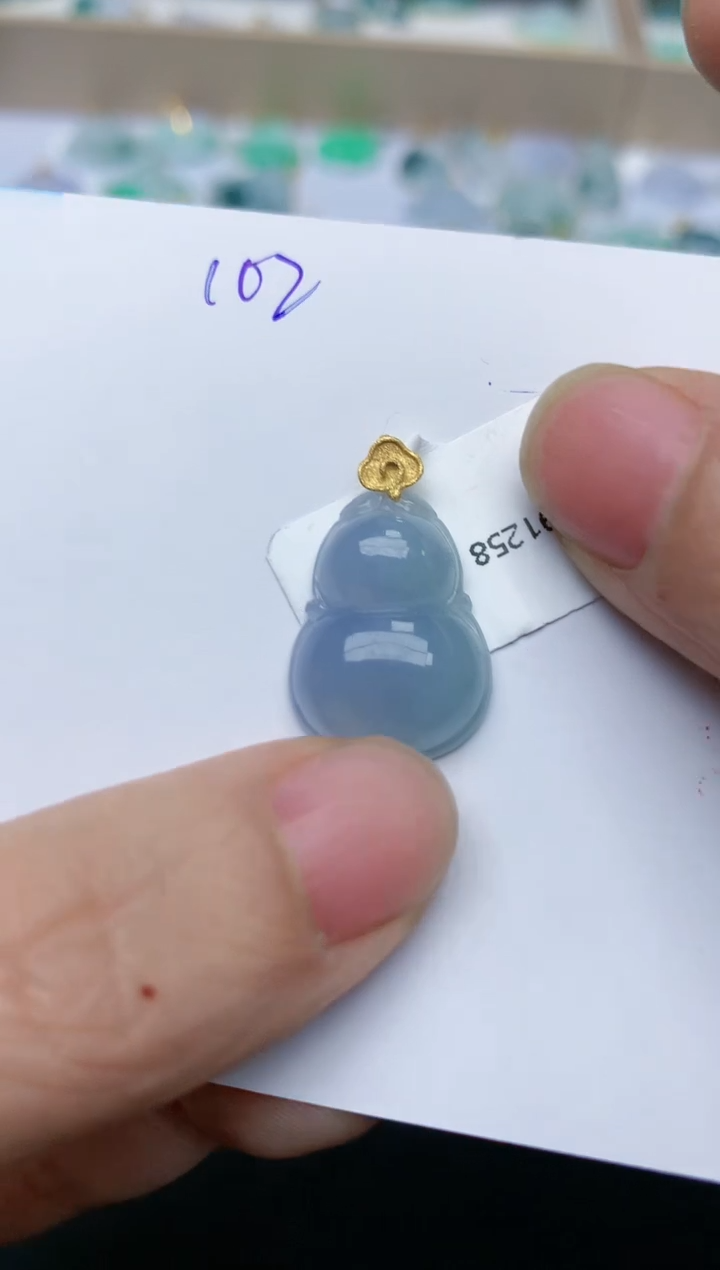 【闪购商品】翡翠颈饰18K金镶嵌天然翡翠A货    