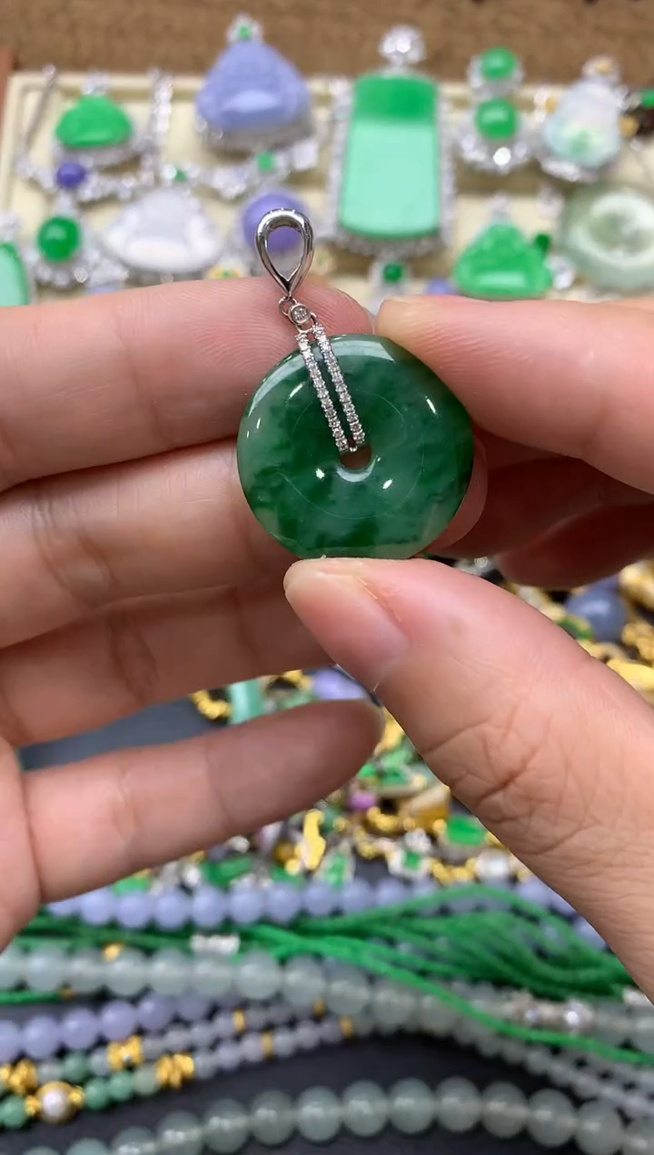 【闪购商品】翡翠颈饰18K金镶嵌237-中国好珍宝