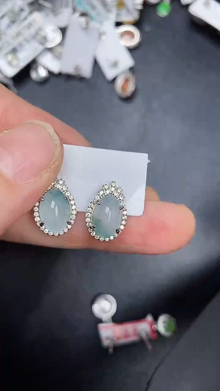 银S925镶嵌戒指翡翠3340