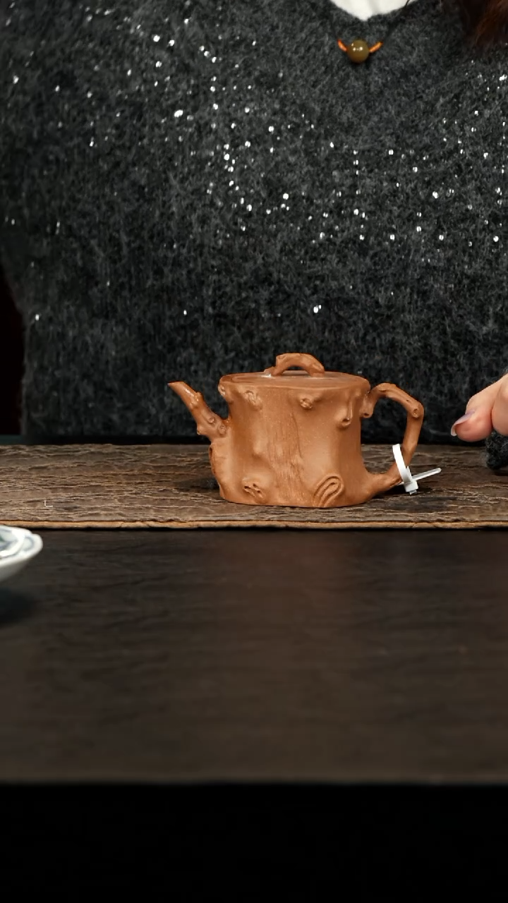 茶壶紫砂老段泥树桩3（140cc）