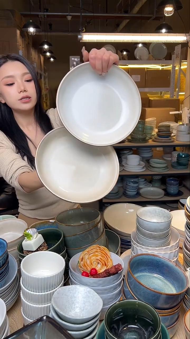 瓷189【瑕疵】外贸尾货窑变釉下彩