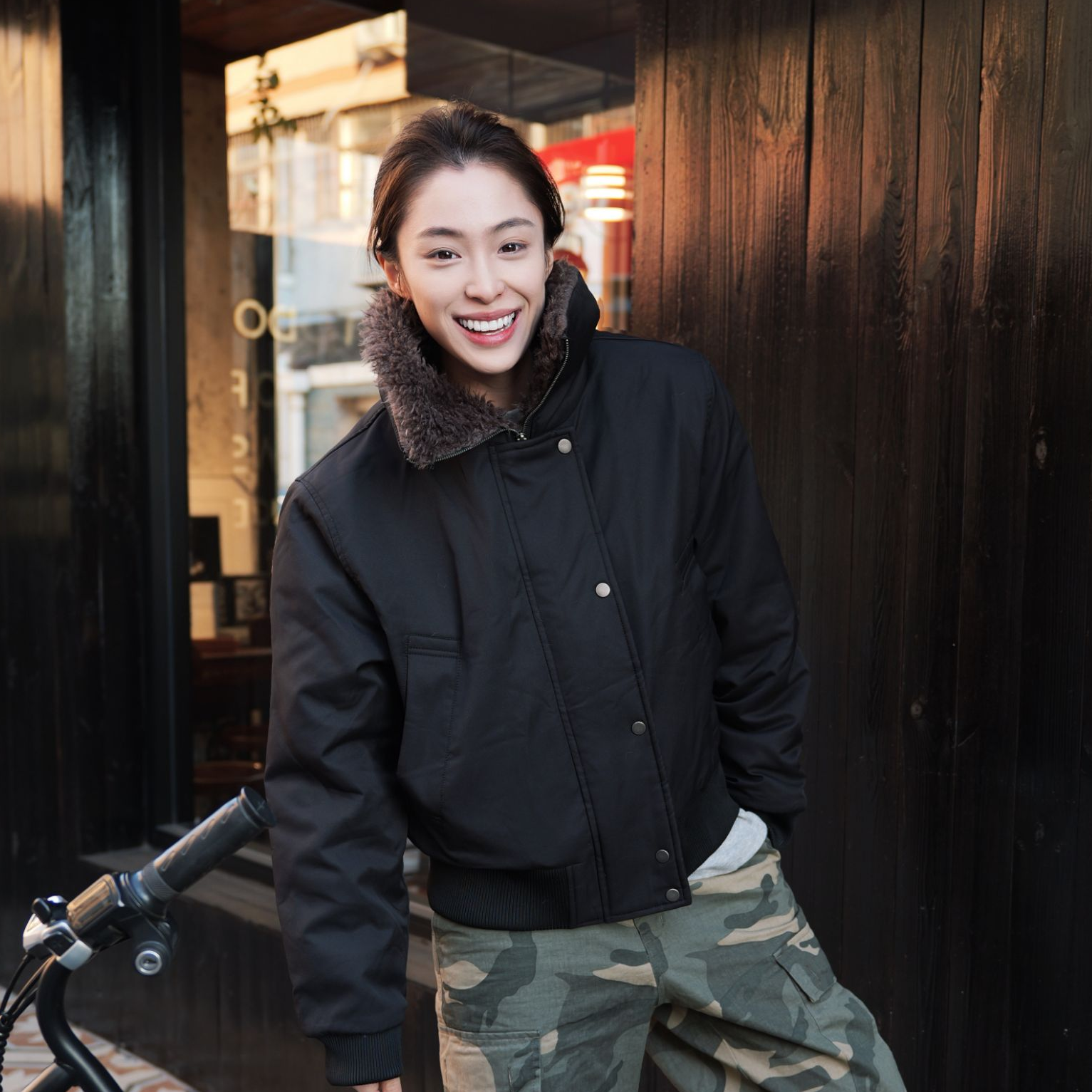 YOUMU-[复古高级感毛领高品重磅座山雕]棉服冬外套男