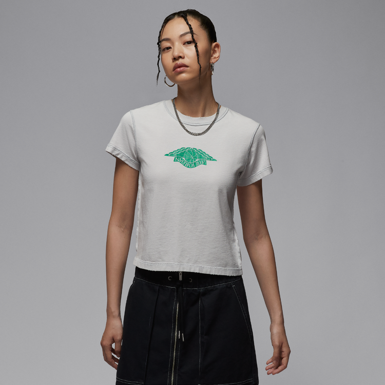 NIKE官方正品 AJ女款灰色消失的飞翼短袖IH2485-006