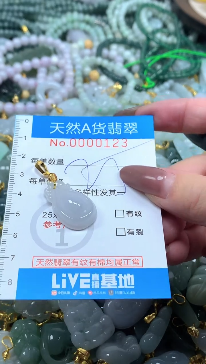 颈饰未镶嵌翡翠净货挂件-0123