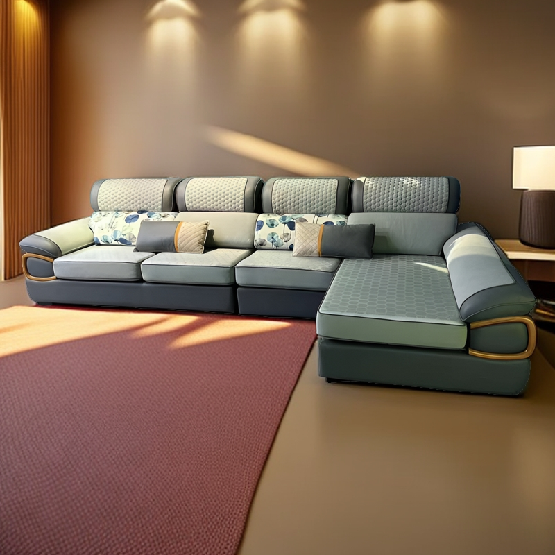 意式极简真皮劳伦斯沙发现代简约客厅直排小户型客厅家用组合沙发