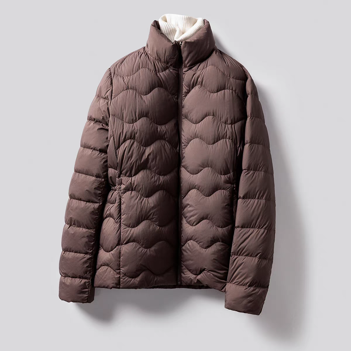 6359百搭立领羽绒外套中长款