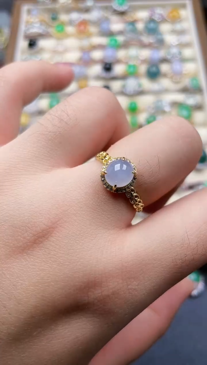 银S925镶嵌戒指翡翠76