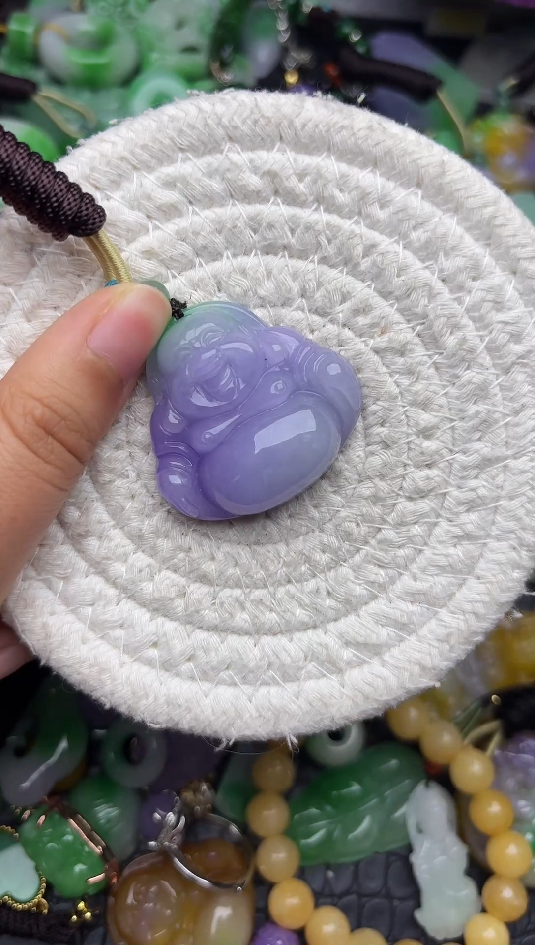颈饰未镶嵌翡翠缅甸翡翠吊坠