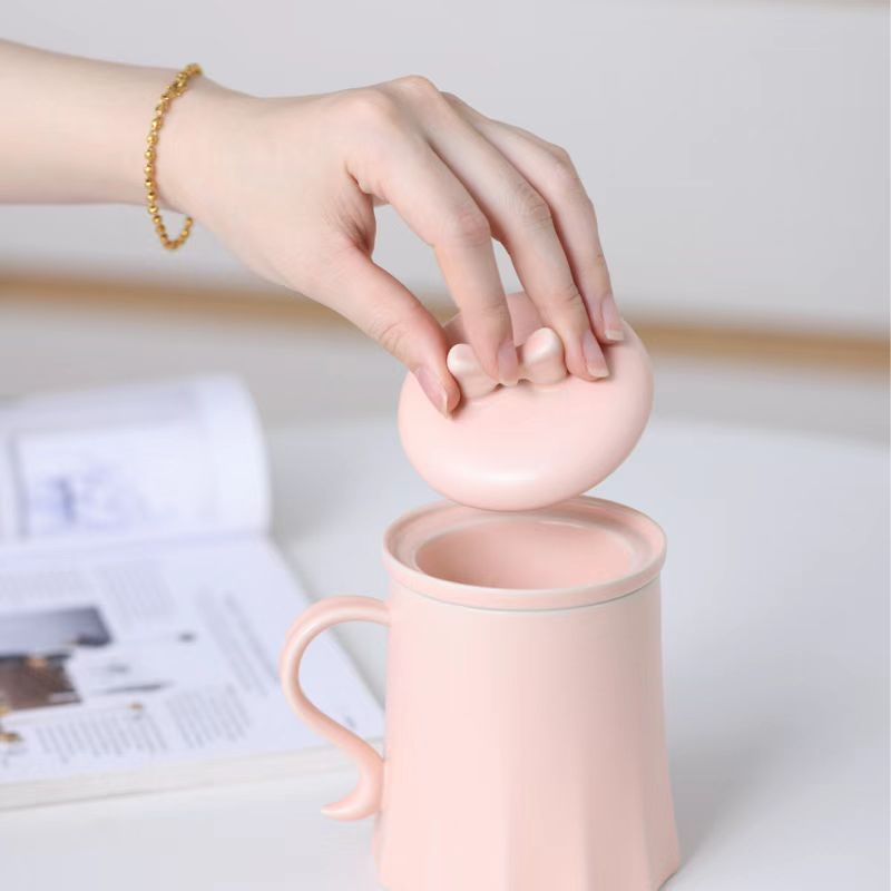 克克茶具HQ宏钧粉色办公杯-3976