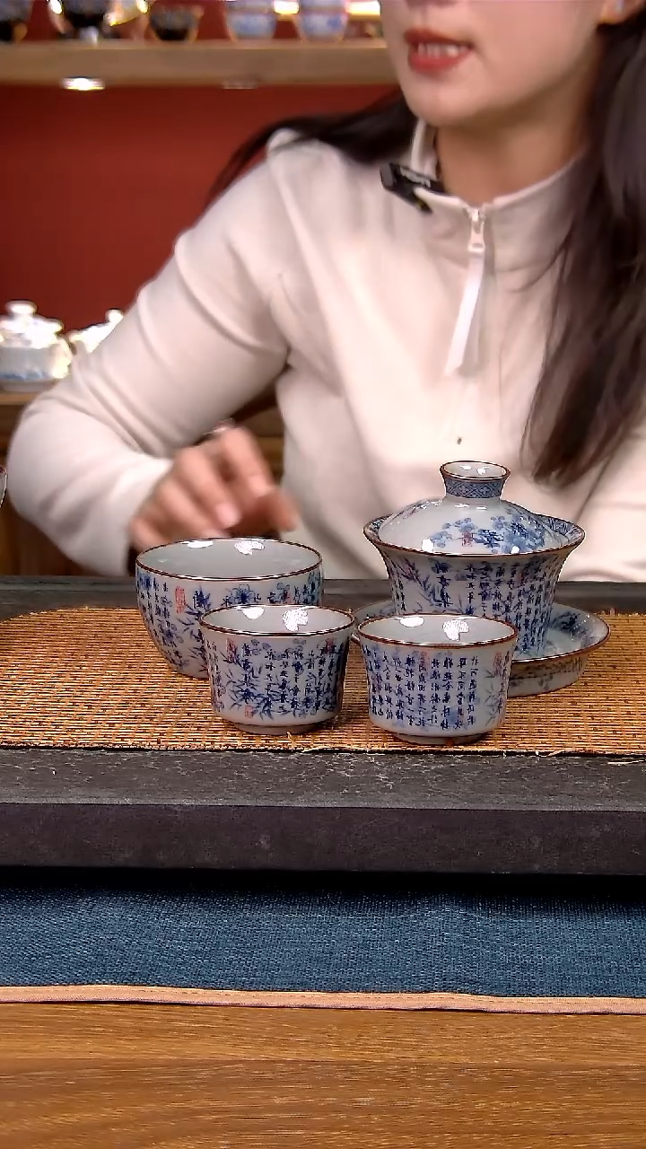 简装家用款4件套 老陶泥开片纹陶瓷茶具