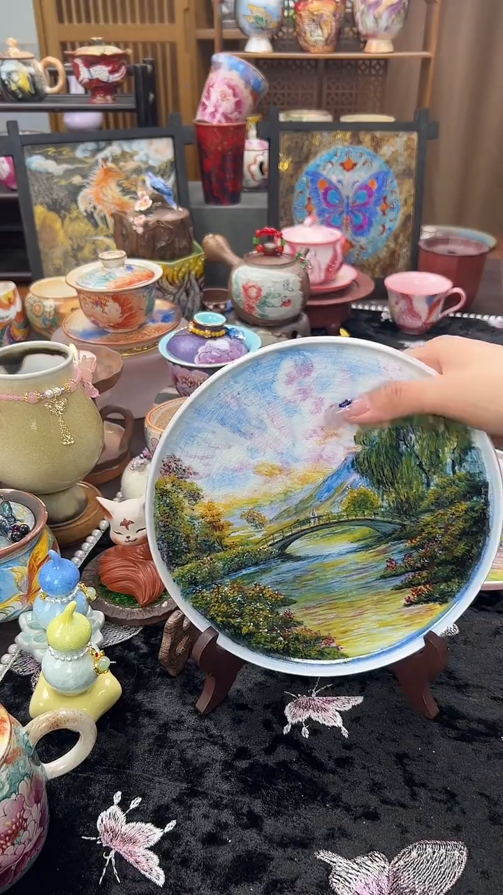 M*木木甄选茶周边S828手绘茶盘