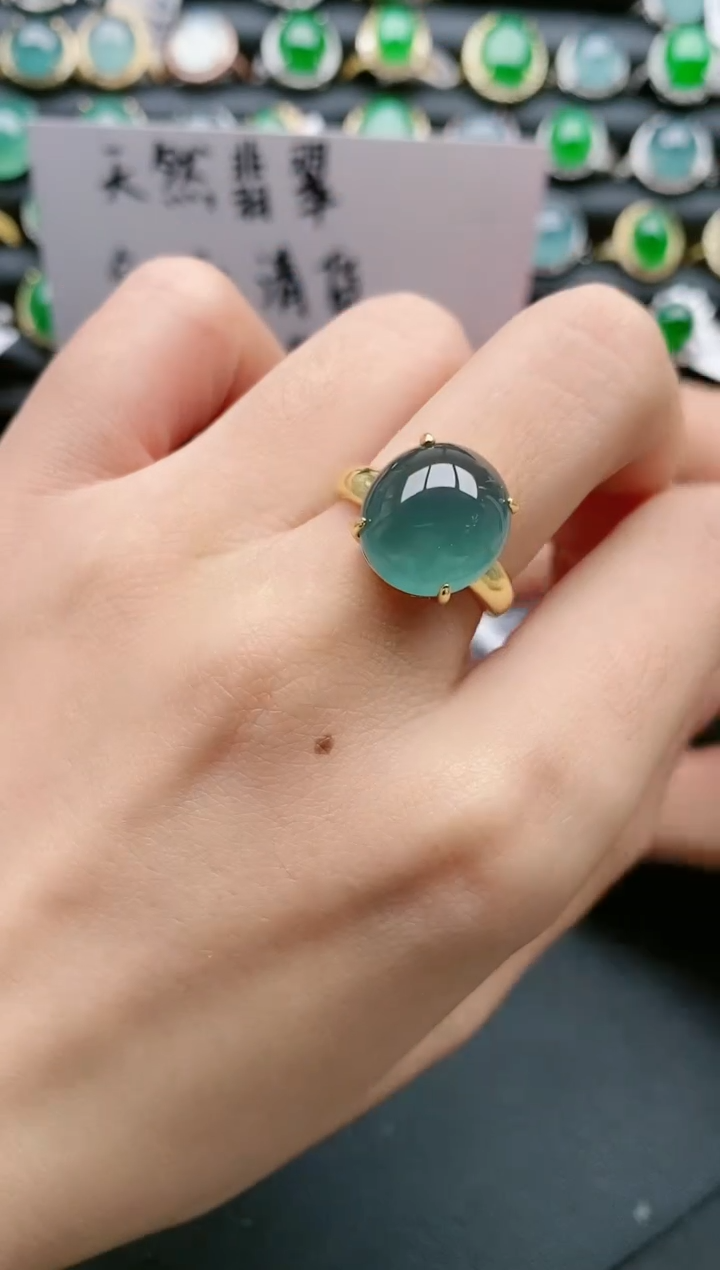 【闪购商品】翡翠戒指银S925镶嵌1111111