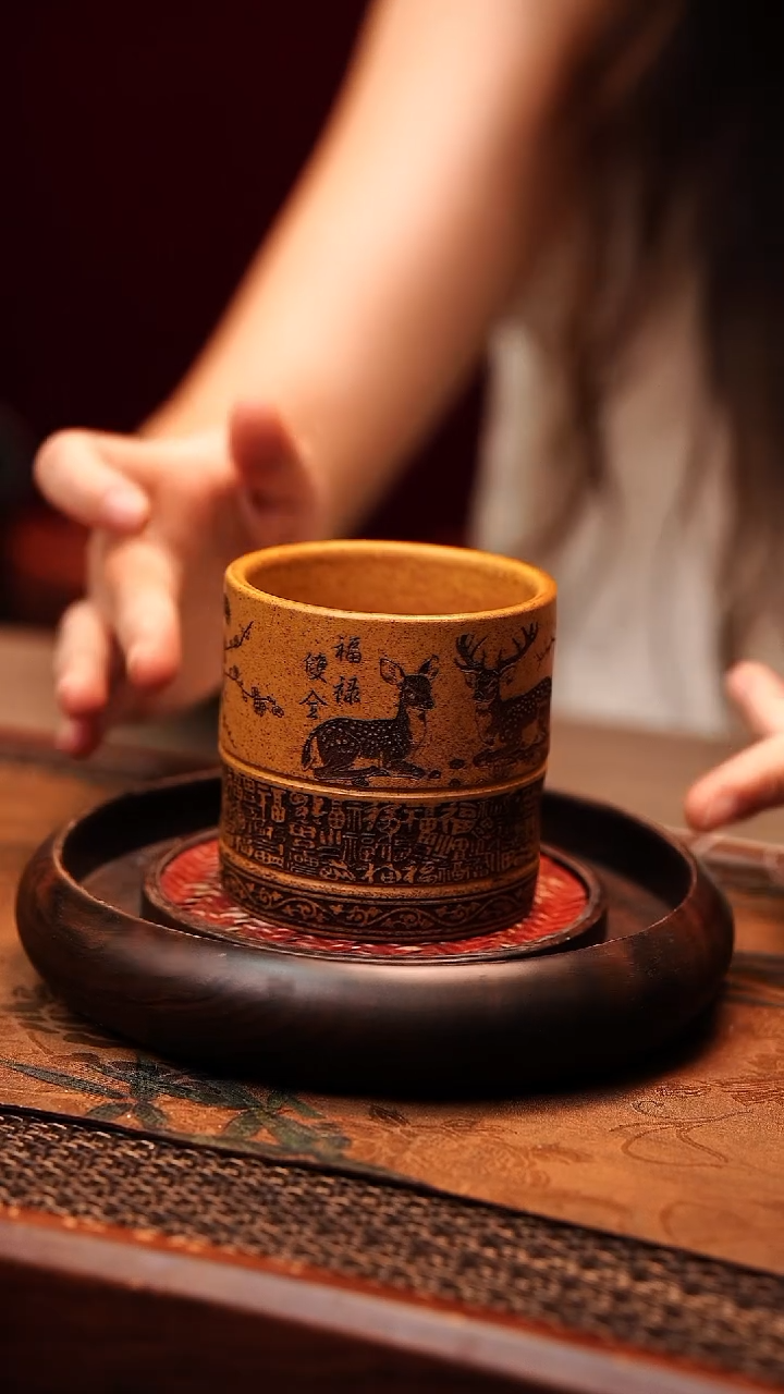 茶杯紫砂宜兴原矿紫砂 全手工制作 