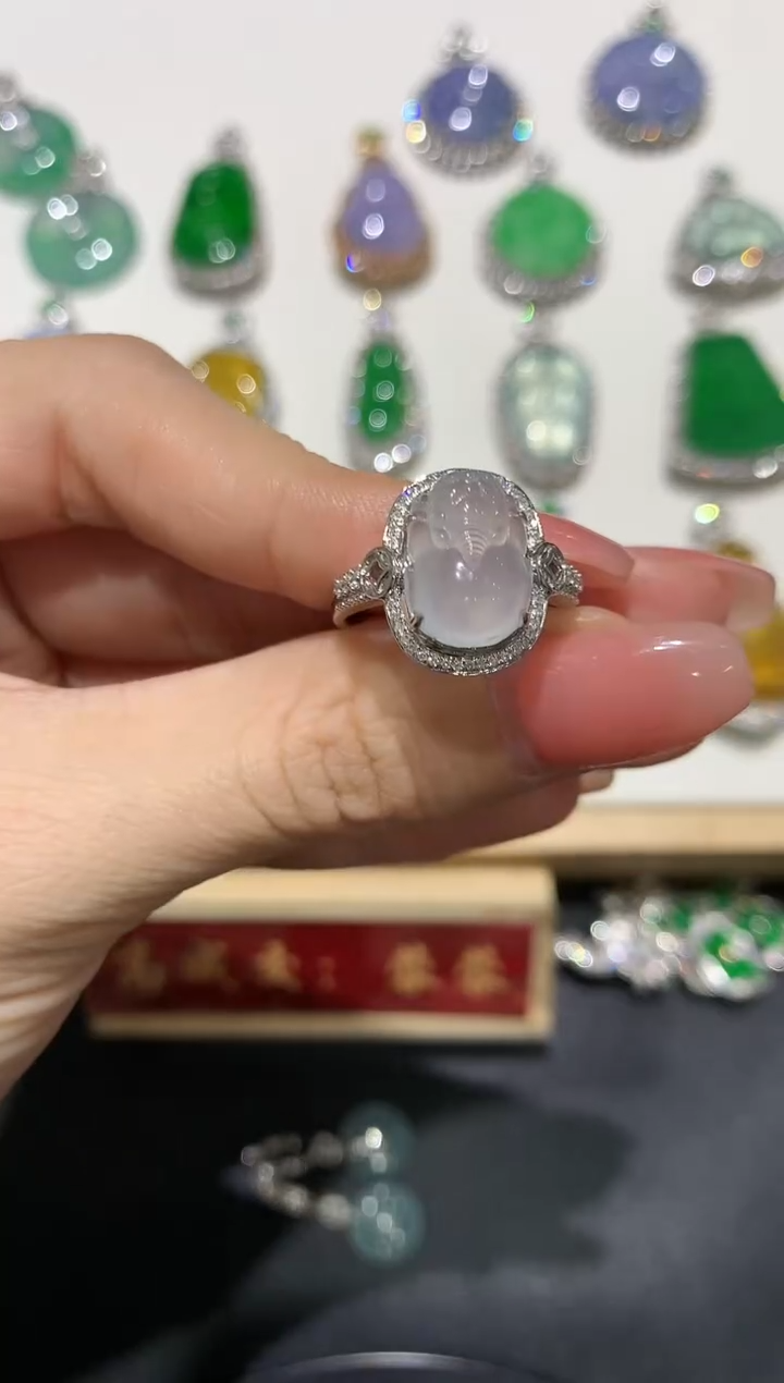 【闪购商品】翡翠吊坠(不含链)18K金镶嵌团购4