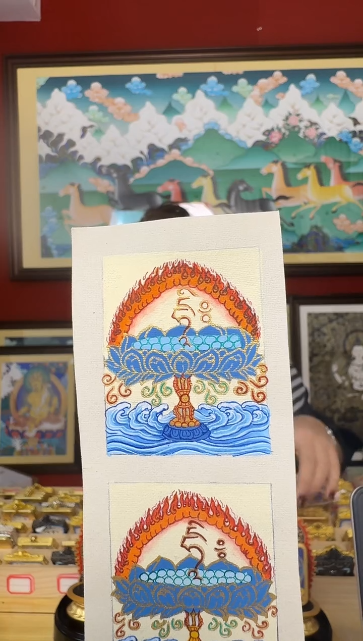 吊坠朵朵-热贡纯手绘周毛