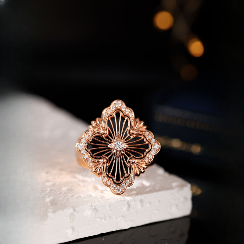 18K钻石金布布戒指 CZ (定制品质48小时鉴赏期)