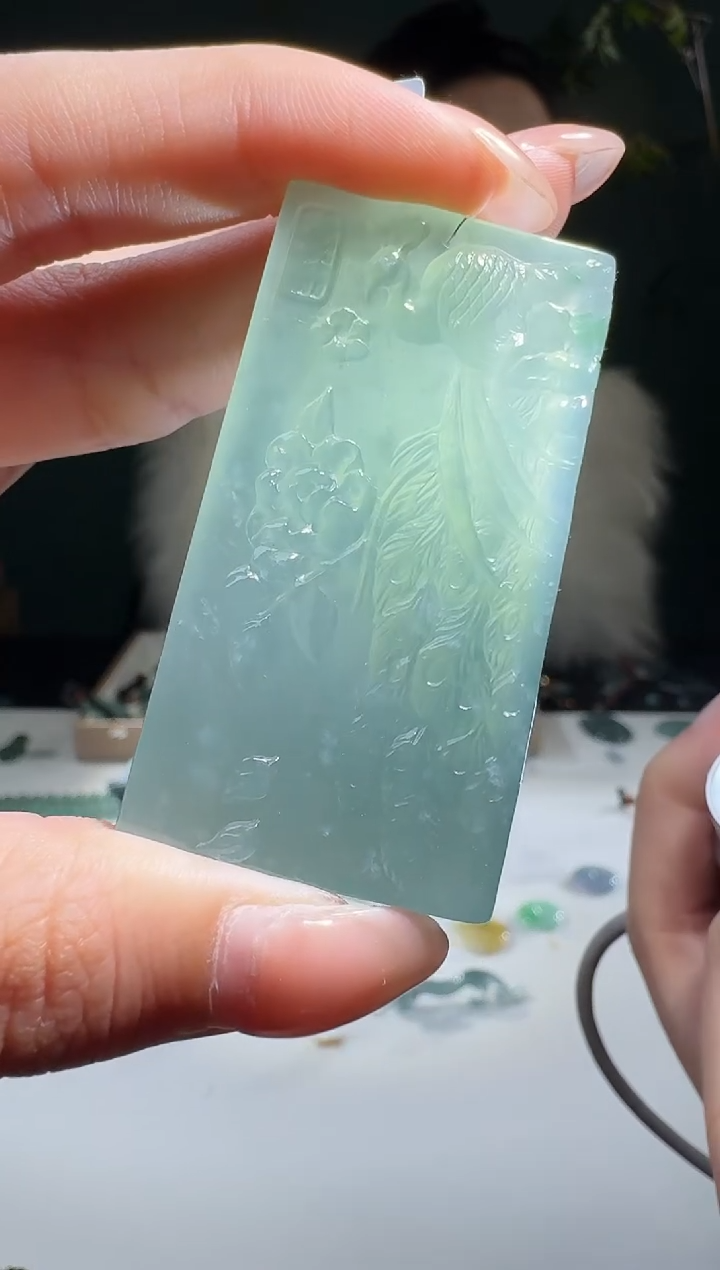 【闪购商品】翡翠颈饰未镶嵌天然A货翡翠凤凰牌