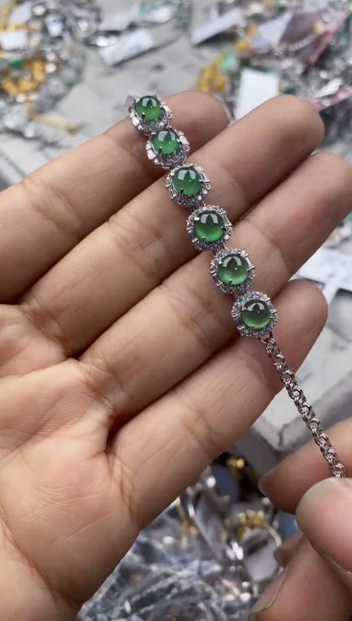 银S925镶嵌戒指翡翠11-11---1