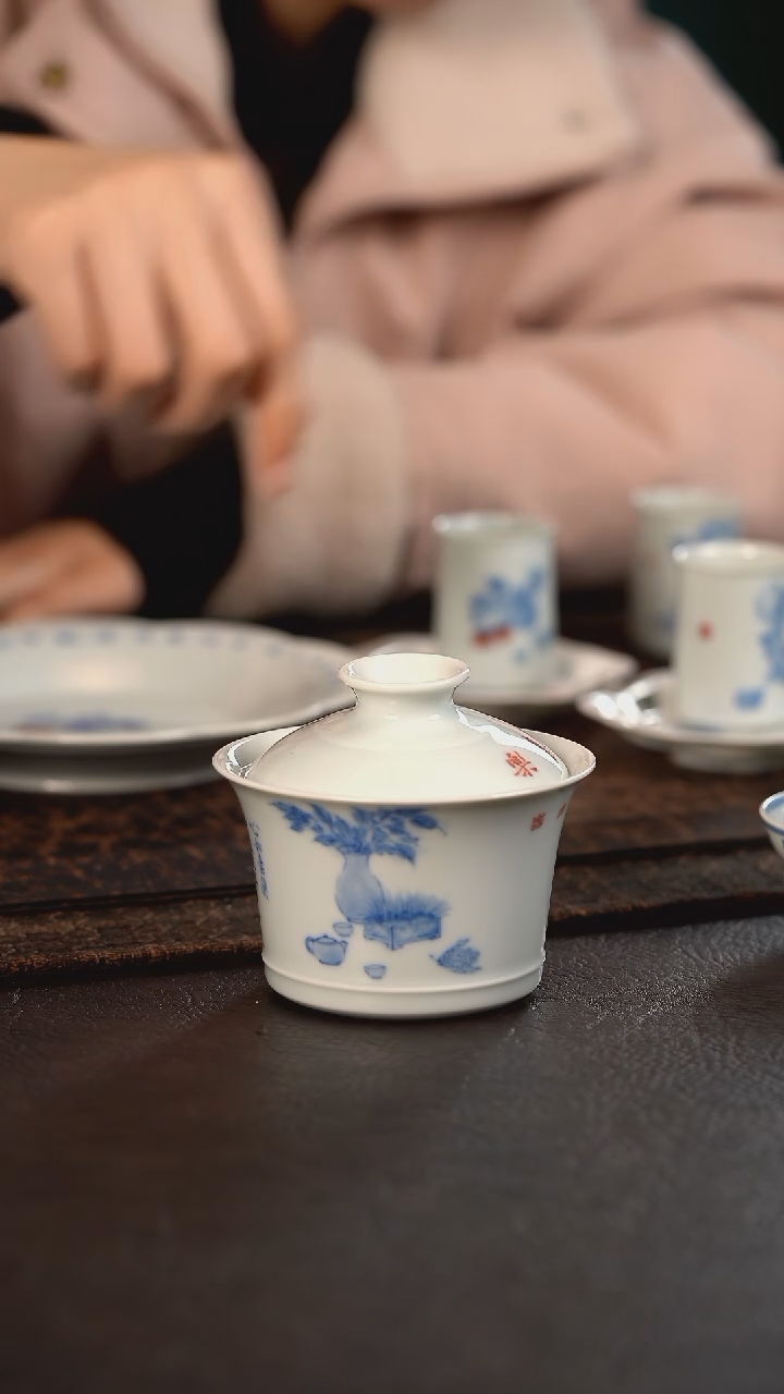 【闪购商品】杯聚澜堂平安清供大盖碗