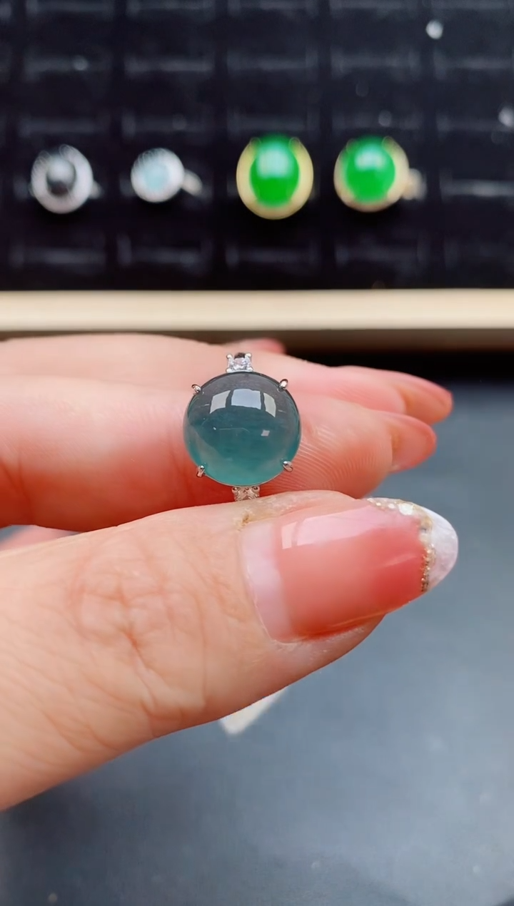 【闪购商品】翡翠戒指银S925镶嵌50850