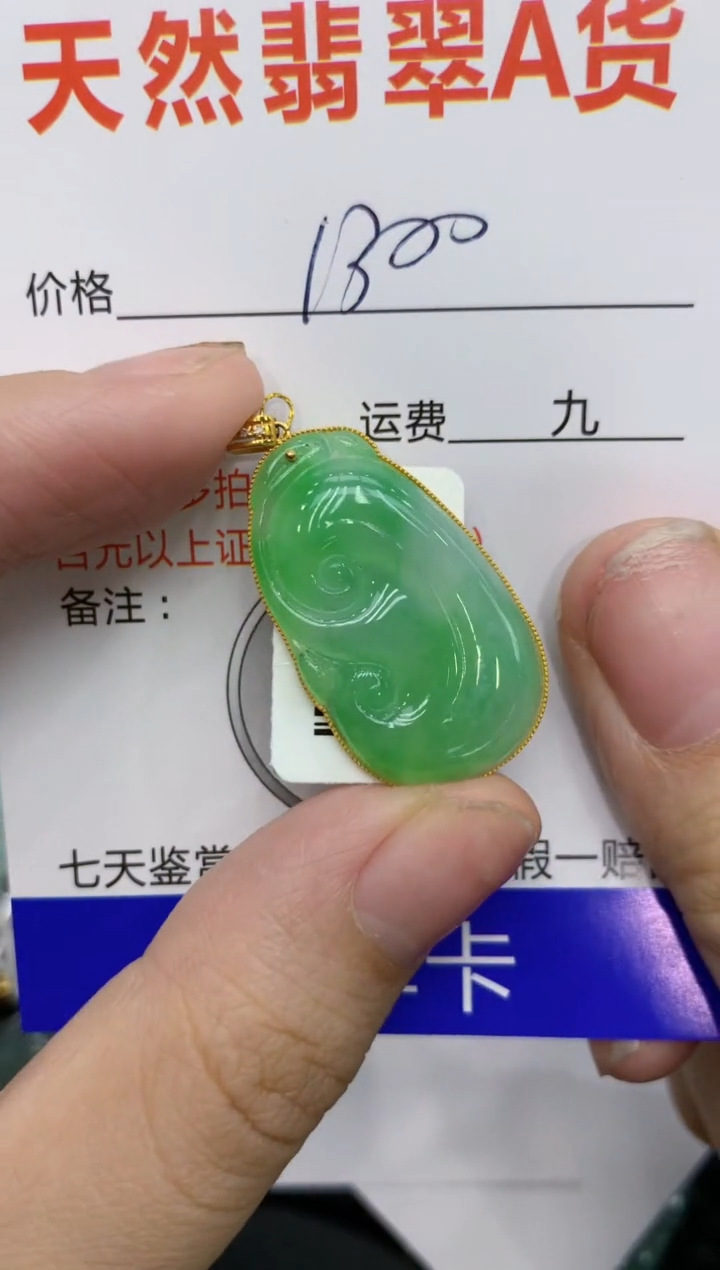 【闪购商品】翡翠颈饰18K金镶嵌111111111