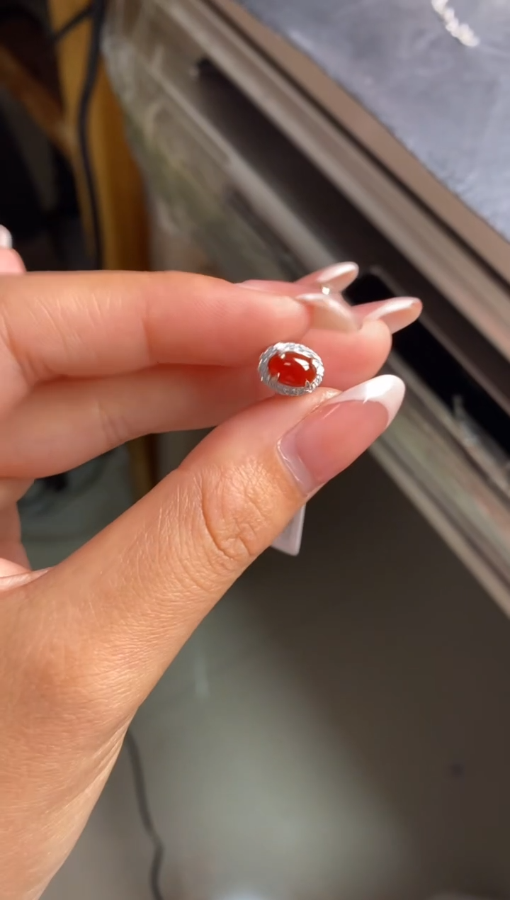 银S925镶嵌戒指翡翠R****·天然A货翡翠