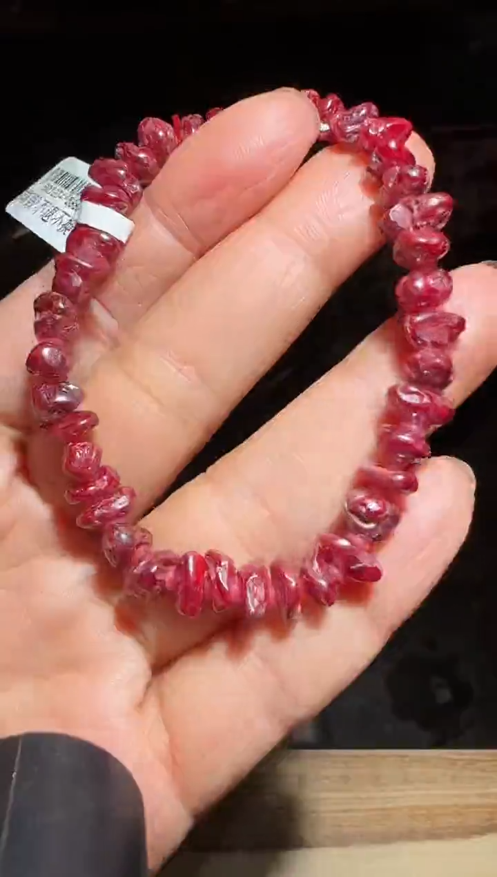 天然辰砂朱砂无根砂手链61