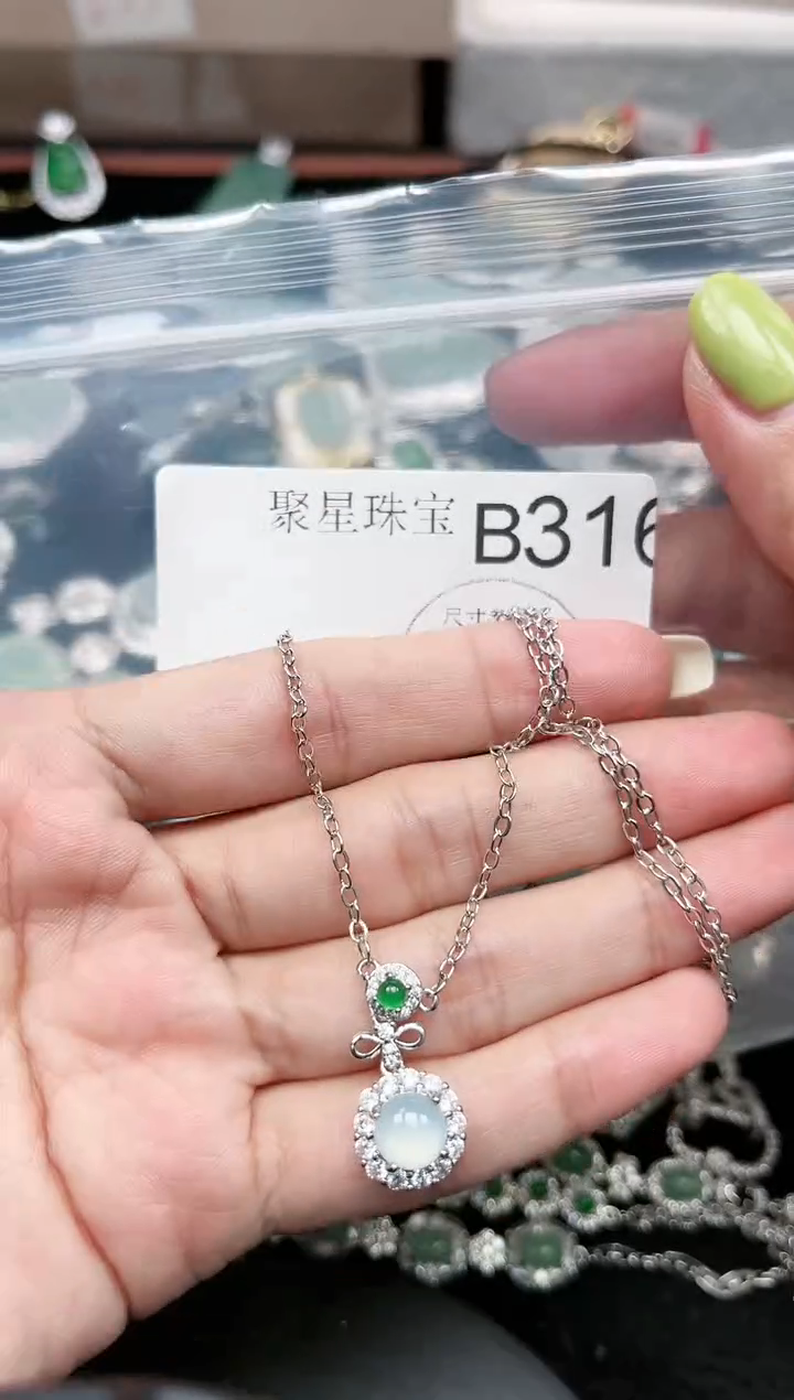 【闪购商品】翡翠颈饰未镶嵌赠皮绳316