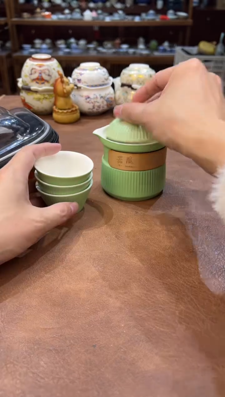 真的很便宜会开片的旅行茶具