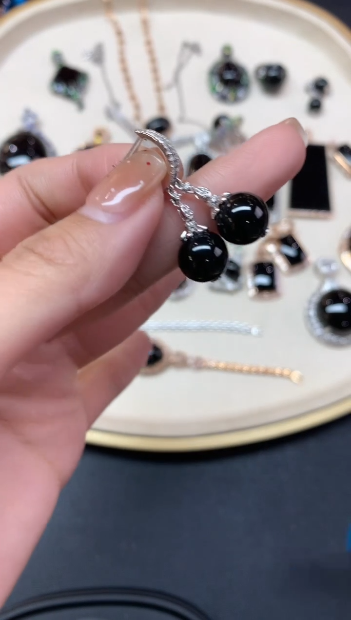 【闪购商品】翡翠耳饰18K金镶嵌耳饰A12|5800