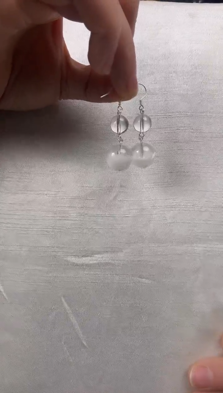 银S925镶嵌耳环水晶天然