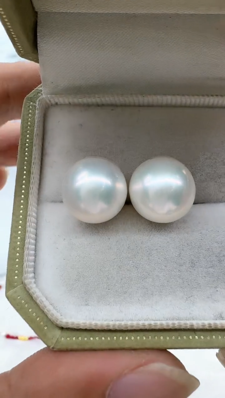 【闪购商品】淡水珍珠耳饰18K金镶嵌清货