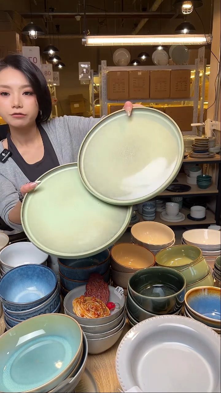 瓷133外贸尾货窑变釉下彩默外微瑕