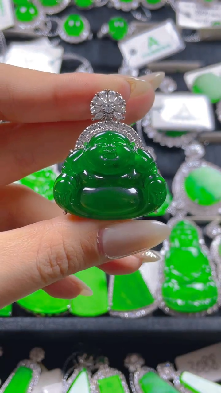 颈饰银S925镶嵌翡翠11