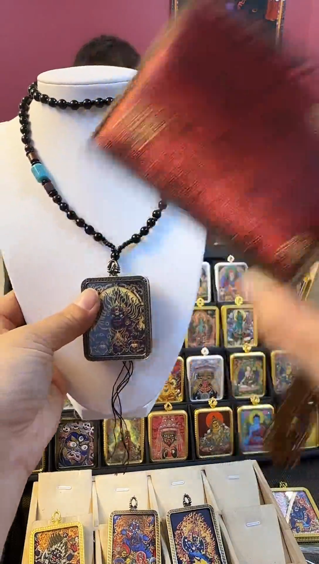 吊坠青海热贡手绘唐卡