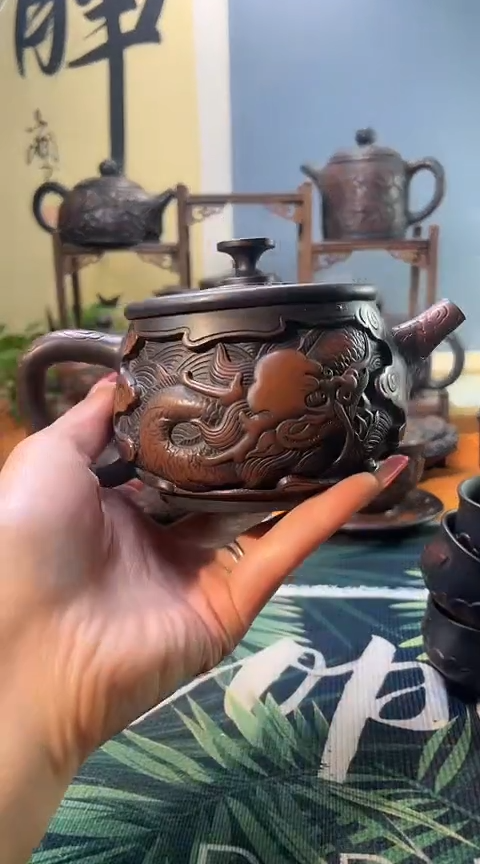 【闪购商品】手工紫陶单龙汉瓦家用